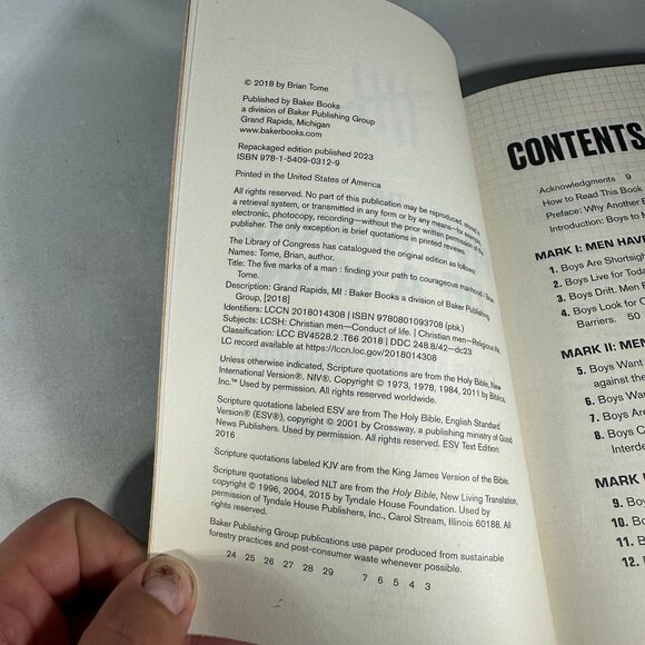 The Five Marks Of A Man By Brian Tome Paperback Christian Living - Picture 3 of 4